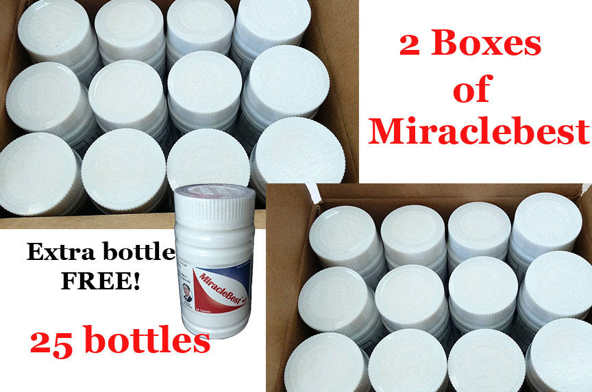 2 Boxes of Miraclebest 25 Bottles Total